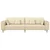 Sofa s jastukom Krema 250 x 77 x 76 cm tkanina