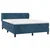 Vidaxl Box spring postelja z vzmetnico temno modra 140x190cm žamet