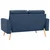 2-dijelni set sofa od tkanine plavi