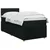 vidaXL Postelja boxspring z vzmetnico Črna 90 x 200 cm Blago