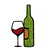 Wallity Zidna dekoracija Moss-Drink, 54x29cm, Šarena