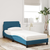 Krevet s madracem Dover plavi 90x200 cm baršunasti