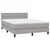 Vidaxl Box spring postelja z vzmetnico LED sv. siva 140x200 cm blago