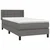 Vidaxl Box spring postelja z vzmetnico siva 100x200 cm umetno usnje