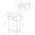 Hanah Home Noćni ormarić Sirius 32x61x30cm Krem