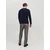 JACK & JONES Pulover JJEBASIC KNIT V-NECK, modra