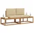 Set vanjskih sofa 2 kom. Prirodna