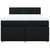 Vidaxl Box spring posteljni z vzmetnico črn 140x190 cm blago