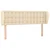 Vidaxl Vzglavje z ušesi krem 147x23x78/88 cm blago