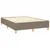 Vidaxl Box spring postelja z vzmetnico LED taupe 140x200 cm blago