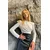 Trend Alacati Stili Ženska bluza dugih rukava ALC-X10906, Okrugli izrez, Bela
