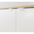 Bijela/u prirodnoj boji niska komoda u dekoru hrasta 162x80 cm Skagen – Tenzo