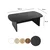 Hanah Home Klub sto Theseus, 105x35x60 cm, Crni