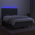 vidaXL Box spring postelja z vzmetnico LED temno siva 140x200 cm blago