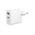 GEMBIRD TA-UC-PDQC20L-W-01 punjac 20W, 2-port USB-A+USB-C LED, Bela