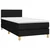 Vidaxl Box spring postelja z vzmetnico črna 100x200 cm blago