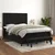 Vidaxl Box spring posteljni z vzmetnico črn 140x190 cm žamet