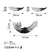 Aberto Design Set zidne dekoracije Love Birds - 1, 3 komada, Bela
