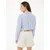 MEXX Bluza svetlo modra/bela