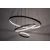 Rabalux Visilica sa daljinskim Beliza, 3 prstena, LED 95W, 3000-6500K, 60cm, Crna