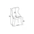 Hanah Home Set stolica Alpa, 85x59x98 cm, 4 komada, Smeđe