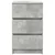 Noćni ormarić s 3 ladice beton siva 39x35x65 cm
