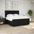 VIDAXL Box spring postelja z vzmetnico črn 200x200 cm blago