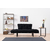 Atelier del Sofa Dvosed na razvlačenje Nitta 155x85x70cm Crni