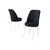 Hanah Home set trpezarijskih stolica Jaxe 6 kom, antracit tkanina Babyface, bele metalne noge