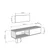 Hanah Home TV Komoda Mona 120, 120x40.5x32cm, Bela