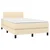 vidaXL vidaXL Box spring postelja z vzmetnico krem 120x190 cm blago, (21111603)