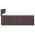 Vidaxl Box spring postelja z vzmetnico temno rjava 140x200 cm blago