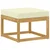 Set vanjskih sofa s jastukom 7 pcs Bijela i krem Poliester