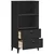 Regal za knjige VIKEN crni 60 x 35 x 123 cm konstruirano drvo