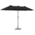 Vrtni suncobran Crna 370 x 197 x 239 cm Poliester i aluminij