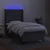Vidaxl Box spring postelja z vzmetnico LED temno siva 80x200 cm blago