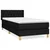 Vidaxl Box spring postelja z vzmetnico črn 90x190 cm blago