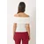 Bianco Lucci Ženska bluza na kratake rukave 60284012, Brod izrez, Bela