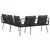 Sofa s jastukom Antracit 173 x 231 x 90cm Čelik