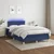 Vidaxl Box spring postelja z vzmetnico LED modra 120x190 cm blago