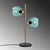 Opviq Stona lampa Benek-15-14562, 36x18x58 cm, IP20, Zlatno-plave boje