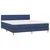 Greatstore Box spring postelja z vzmetnico modra 160x200 cm blago