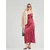 VILA Obleka VIRAVENNA rdeča
