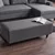 Atelier del Sofa Ugaona sofa na razvlačenje Flavia, 230x72x125 cm, Siva