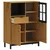 Visoka komoda sa staklenim vratima FLAM 92x40x122,5 cm borovina