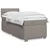 vidaXL Box spring postelja z vzmetnico taupe 90x200 cm blago