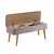 Hanah Home Set Trpezarijski sto, 2 trpezarijske stolice i klupa Vina 0701 3, Svetlosivi