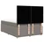 Vidaxl Box spring postelja z vzmetnico taupe 140x200 cm blago