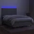 Vidaxl Box spring postelja z vzmetnico LED svetlo siva 140x190cm blago