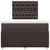 vidaXL vidaXL Box spring postelja z vzmetnico temno rjava 120x190 cm blago, (21308700)